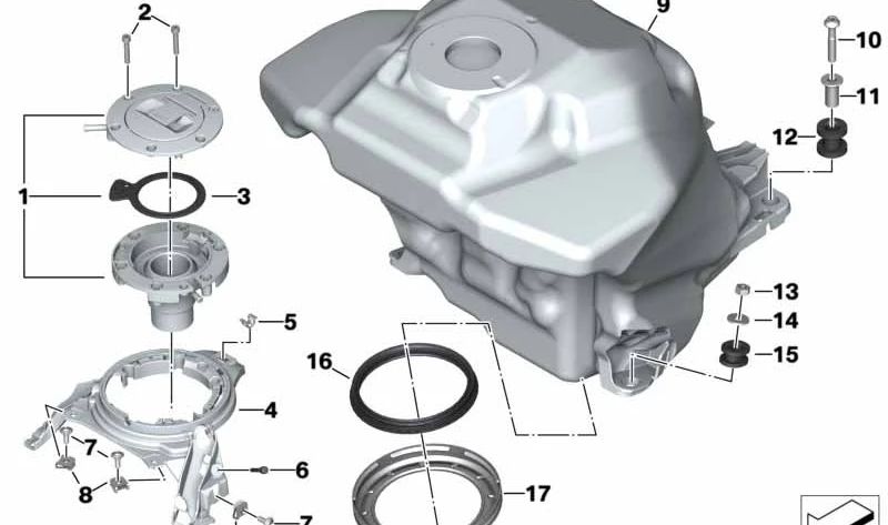 OEM -Waschmaschine 07149145864 für BMW. Kompatibel mit allen BMW -Modellen: Serie 1 (E81, E82, E87, E88, F20, F21), Serie 2 (F22, F23, F45, F46), Serie 3 (E30, E36, E46, E90, E91, E92, E93 , F30, F31, F34, G20), Serie 4 (F32, F33, F36, G22, G23), 5 Serie