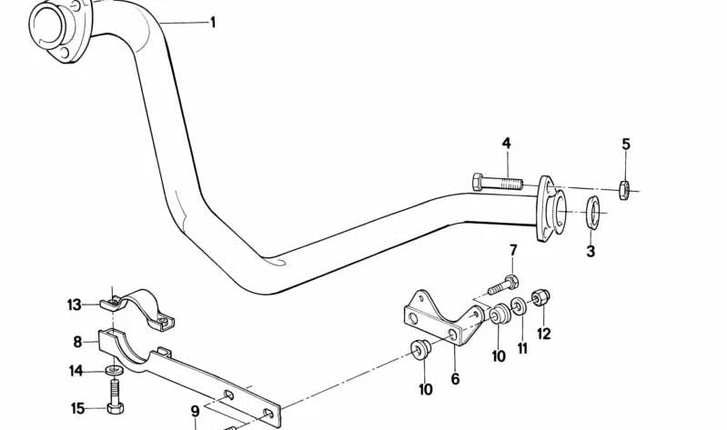 Abrazadera para BMW Serie 5 E34 (OEM 18212242122). Original BMW