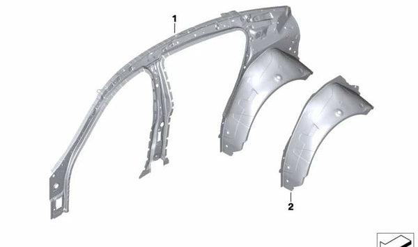 Marco lateral interior derecho para BMW F93, G16 (OEM 41007494266). Original BMW