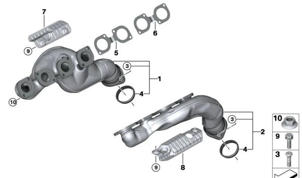 Pantalla térmica para BMW X5 E53 (OEM 11627532924). Original BMW.