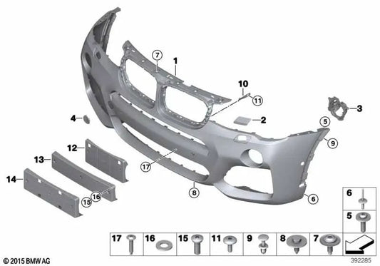 Right Halogen Fog Light Adapter for BMW X3 F25, X4 F26 (OEM 51118056298). Original BMW