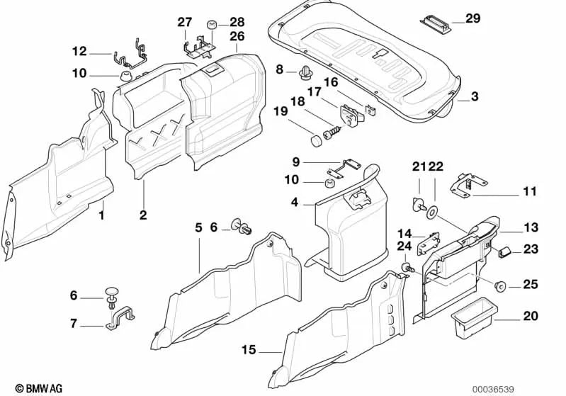 Right fairing support for BMW 7 Series E38 (OEM 51478208984). Genuine BMW