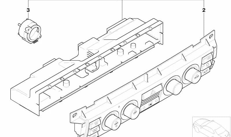 Unidad de Control del Climatizador Automático para BMW E65, E66 (OEM 64116981404). Original BMW