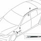 Moldura lateral izquierda OEM 51138056059 para BMW F80 (M3). Original BMW.