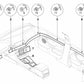 Listón de madera puerta delantera derecha para BMW Serie 5 E39 (OEM 51418200712). Original BMW