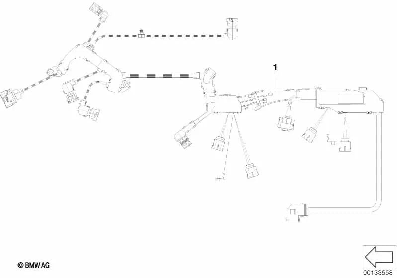 Cableado del Motor Módulo de Encendido para BMW Serie 1 E87, Serie 3 E90 (OEM 12517549246). Original BMW