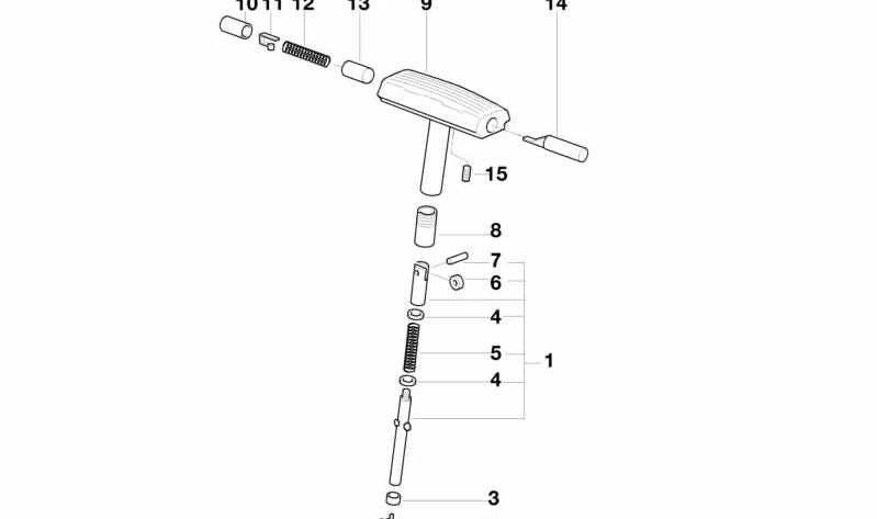 Alavanca de alteração OEM 2451166323 para BMW E12. BMW original.