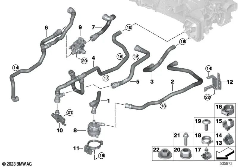 Válvula de cambio para BMW G60, G70, I20, U11, U12, G05N, G06N, G07N (OEM 64119462114). Original BMW.