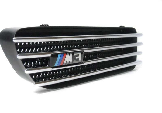 Front left side decorative grille for BMW 3 Series E46 (OEM 51132694607). Original BMW