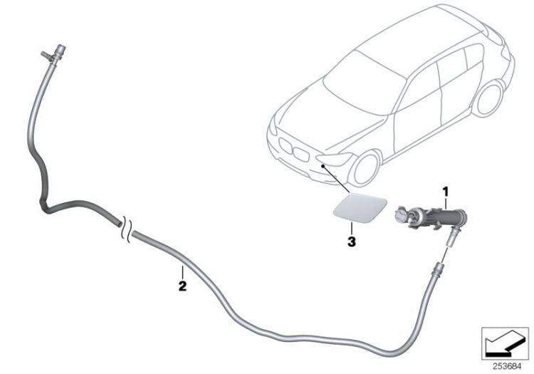 Boquilla Telescópica Limpieza Lavafaros Para Bmw F3X F2X. Original Recambios