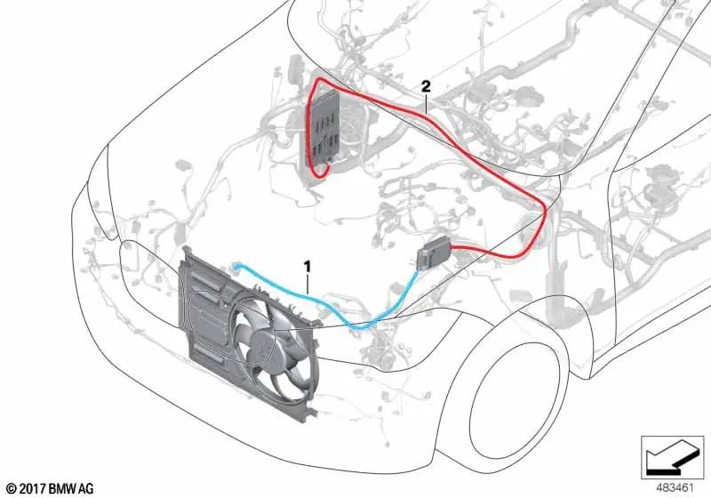 Repair wiring kit for BMW X1 F48, F48N (OEM 61116814280). Original BMW