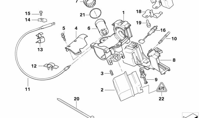 Kontakt-Kohle para BMW E39, E38 (OEM 32311091732). Original BMW