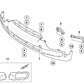 Revestimiento Parachoques delantero para BMW X5 E70 (OEM 51117172402). Original BMW