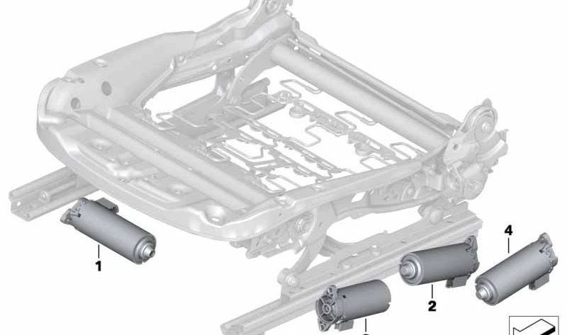 MOTOR ADJUSTMENT SEAT OEM 67316973598 FOR BMW E81, E82, E87, E88, E90, E91, E92, E93, E84, F25, F26, E89. Original BMW.