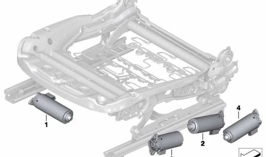 Motor für die Höhenanpassung OEM 67316973595 für BMW E81, E82, E87, E88, E90, E91, E92, E84, F25, F26, E89. Original BMW.