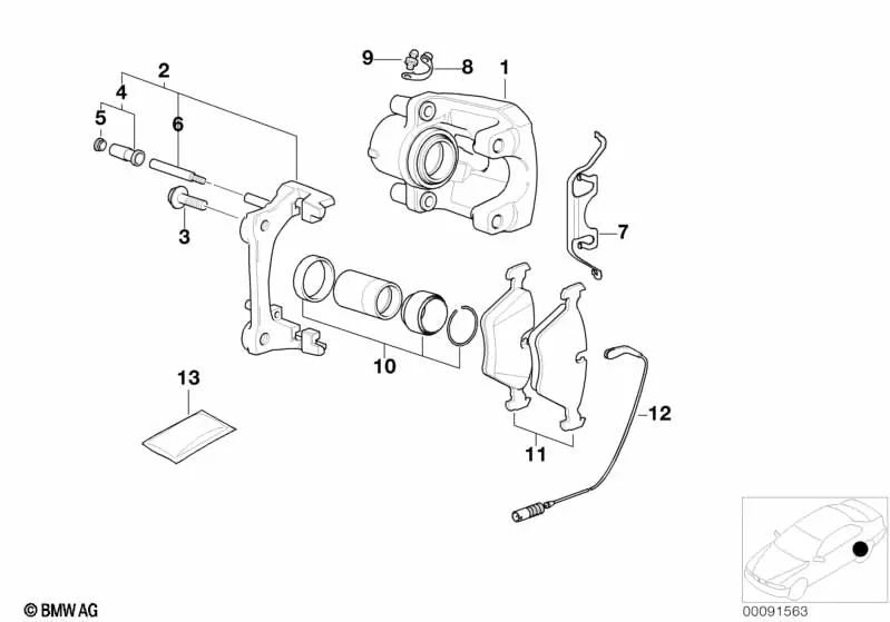 Kit de reparación para casquillo guía para BMW Serie 1 E81, E82, E87, E87N, E88, F40, F52, Serie 2 F44, F45, F45N, F46, F46N, Serie 3 E30, E36, E46, E90, E90N, E91, E91N, E92, E92N, E93, E93N, F30, F30N, F35, F35N, Serie 5 E28, E34, E39, E60, E60N, E61, E