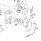 **Resorte de sujeción de pastillas de freno OEM 34212282198 para BMW** E82, E46, E90, E92, E93, E34, E39, E60, E61, E63, E64, E31, E85, E86, E52. **Original BMW.**