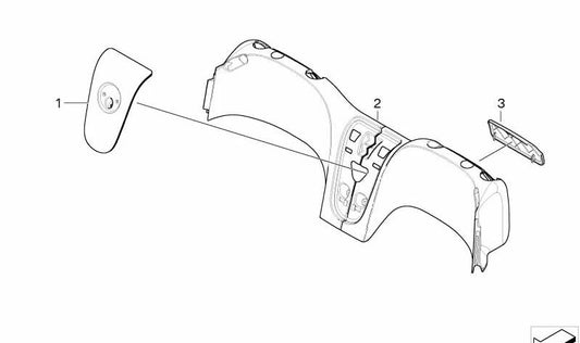 Revestimiento Protección Antivuelco Derecho para BMW Z8 E52 (OEM 51468020646). Original BMW