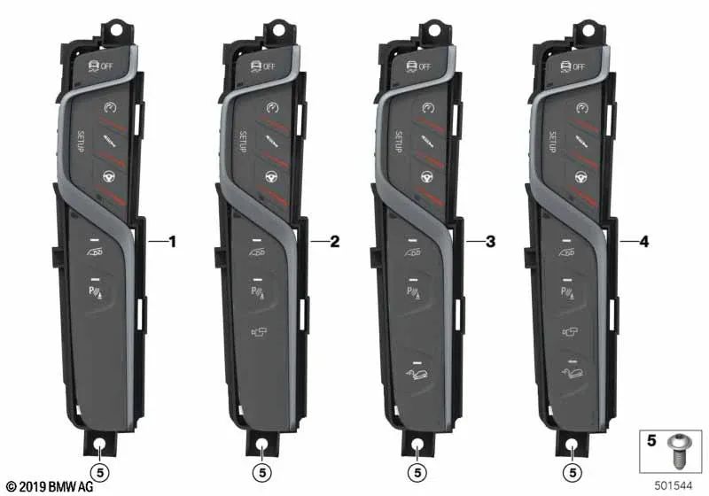 Unidad de Control de la Consola Central para BMW F90 (OEM 61318076642). Original BMW.