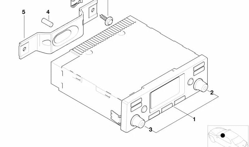 Botón para BMW E52 (OEM 65126909635). Original BMW.