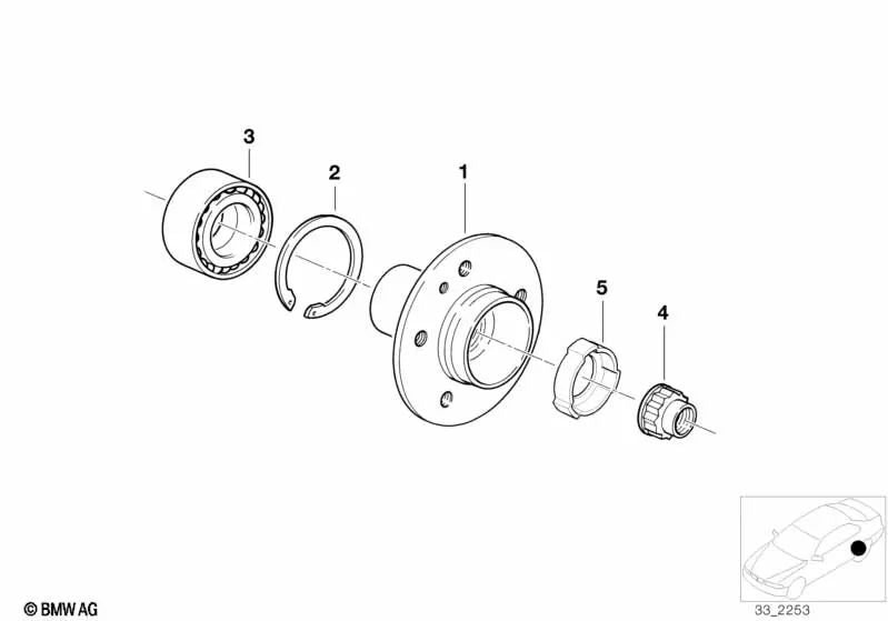 Mitnehmerflansch para BMW E46, E90, F30 (OEM 33411139521). Original BMW