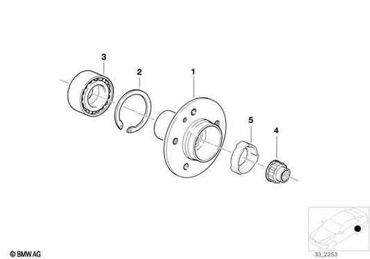 Mitnehmerflansch para BMW E46, E90, F30 (OEM 33411139521). Original BMW