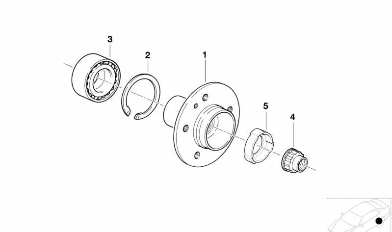 OEM 33411090505 Support Bearing for BMW E36, E46, E38, E31, E83, E85, E86, E52. Original BMW.