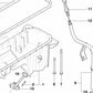 Hexagonal screw with washer Oem 11131435807 for BMW E36, E46, E39, E60, E61, E38, E65, E66, E83, E53, Z3, E85. Original BMW.