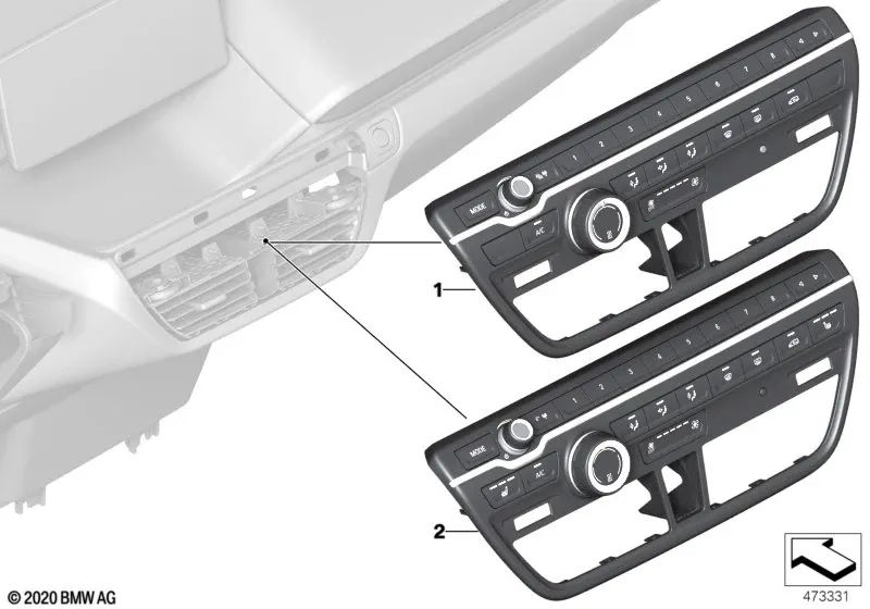 Radio y Unidad de Control de Climatización para BMW i I01, I01N (OEM 61315A0A3F9). Original BMW.