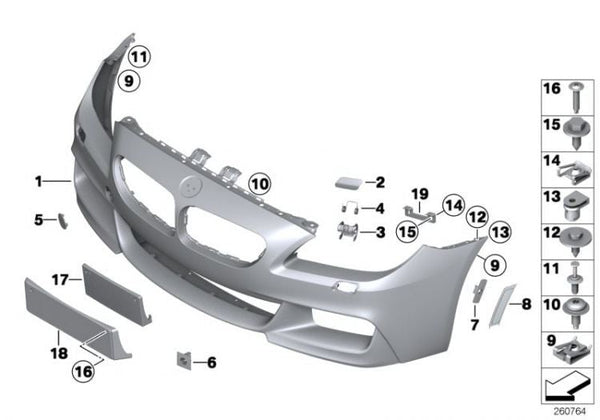 Revestim. Parachoques Imprimado Delantero M/sra/pdc/sv Para Bmw Xxx. Original Recambios