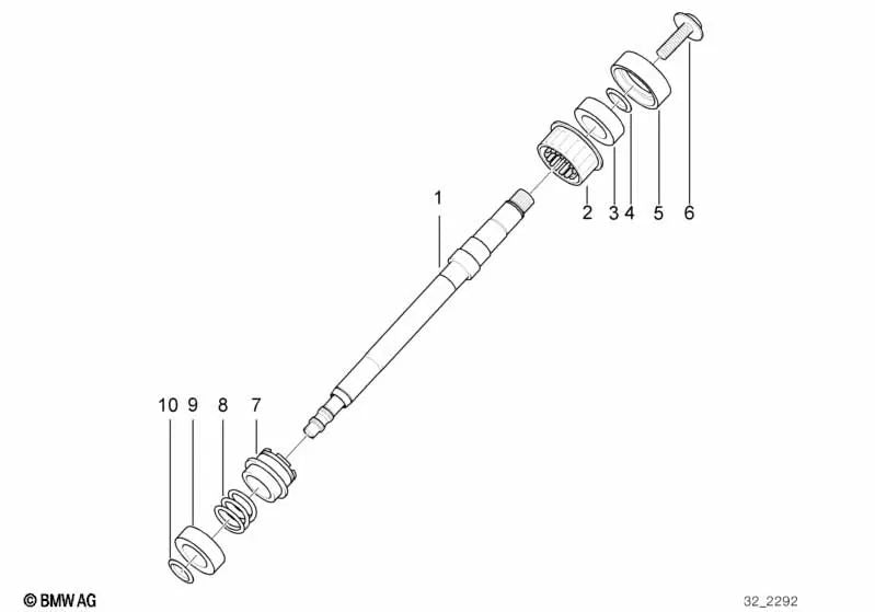 Rodamiento de columna de dirección de acero para BMW E30, E36, E28, E34, E24, E32 (OEM 32311158686). Original BMW.