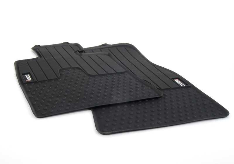 Alfombrillas de goma originales BMW antideslizantes OEM 51472243908 para MINI R55 R56 R57 R58 R59. Resistentes al agua y fáciles de limpiar