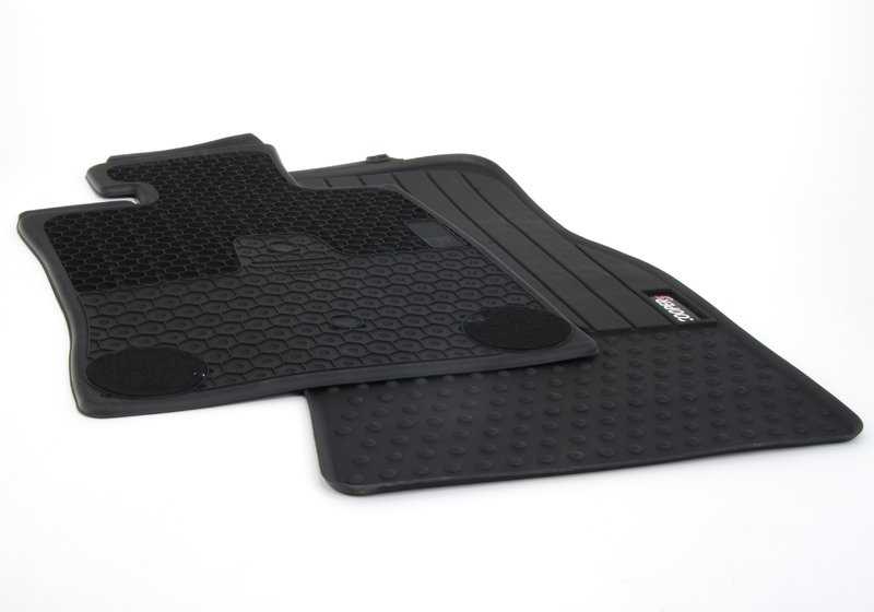 Alfombrillas de goma originales BMW antideslizantes OEM 51472243908 para MINI R55 R56 R57 R58 R59. Resistentes al agua y fáciles de limpiar