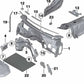 Aislante acústico para puerta delantera derecha OEM 51487351196 para BMW X3 (F25) y BMW X4 (F26). Original BMW.