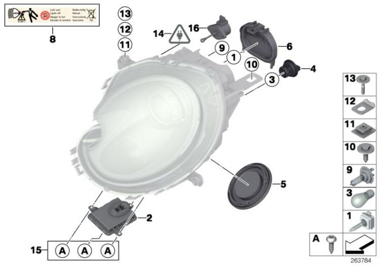 Mecanismo De Mando Luz Xenon Para Bmw E90 E92 E93 E63 E64 E83 E70 Mini R56 Clubman R55 Cabrio R52