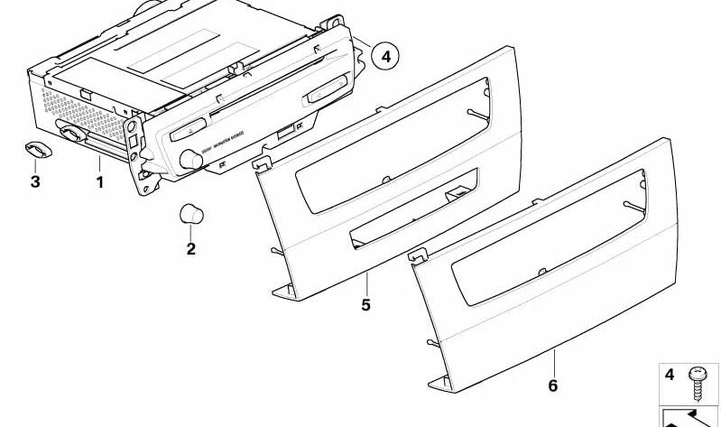 Botón de control de radio OEM 65126939694 para BMW E87, E90, E91, E92. Original BMW