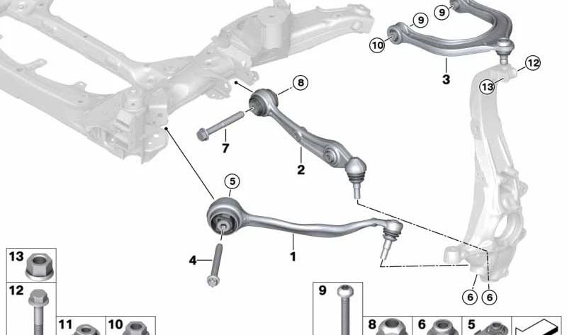 ASA ASA 31106881432 VIS ASA pour BMW G05, G18, F95, F16, G06, F86, F96, G07, G09. BMW d'origine.