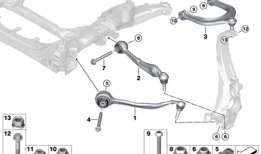 ASA ASA 31106881432 VIS ASA pour BMW G05, G18, F95, F16, G06, F86, F96, G07, G09. BMW d'origine.