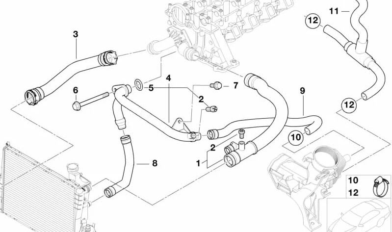 Junta Tórica OEM 11537786258 para BMW (E46, E39, E36, E34, E60, E90, F30, X3, X5, Z3). Original BMW.