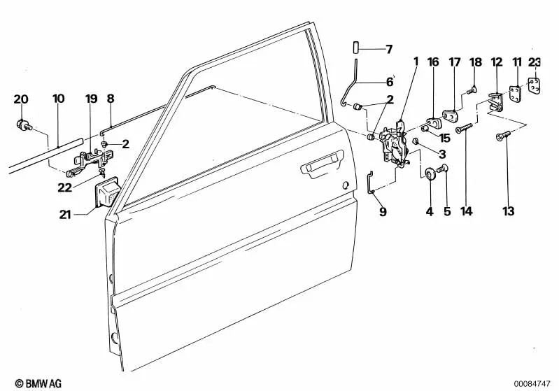 Botón de Bloqueo para BMW E81, E82, E87, E87N, E88, F22N, F87N, E21, E30, E36, E90, E90N, E91, E91N, E92, E92N, E93, E93N, E24, E84, E70, E70N, E85, E86, E89 (OEM 51211805643). Original BMW