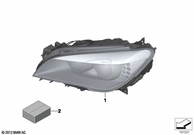 Faros AHL-Xenon derecho para BMW Serie 7 F01, F02, F04 (OEM 63117228426). Original BMW