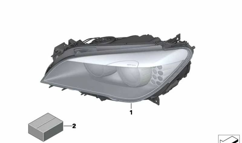 Front Xenón AHL OEM droit 63117228424 pour BMW F01, F02, F04. BMW d'origine.