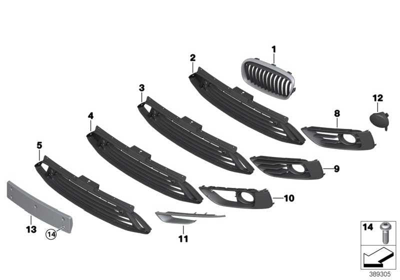 Rejilla Abierta En El Lado Parachoques Delantero Para Bmw F45 F46 . Original Bmw. Recambios