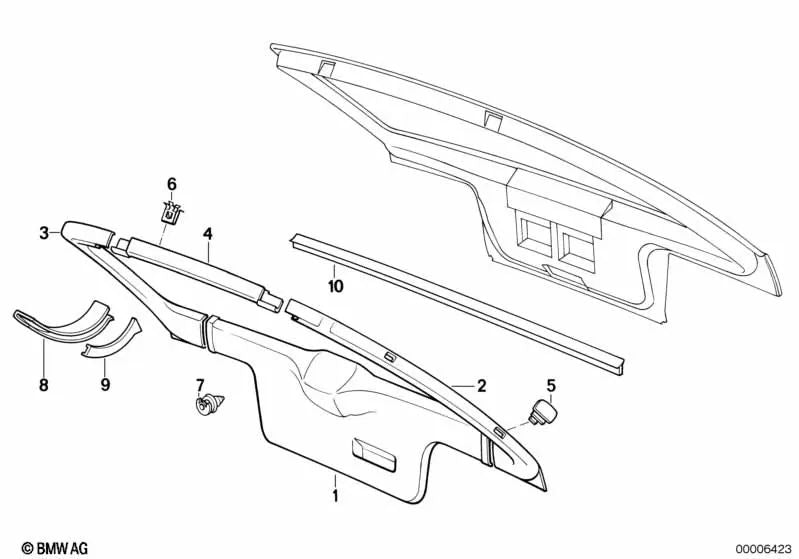 Grapa de Expansión para BMW E30 (OEM 51491979048). Original BMW