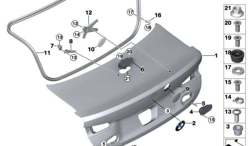 Amortiguador de goma para BMW Serie 1 F20N, F21N, Serie 2 F22, F23, Serie 3 F30, F31, F34, Serie 4 F32, F33, F36, Serie 5 F07, F10, F11, G30, Serie 6 F06, F12, F13, Serie 7 F01, F02, F04, G11, G12, X3 F25, F97, X4 F26, F98, X5 E70, F15, G05, X6 E71, F16,