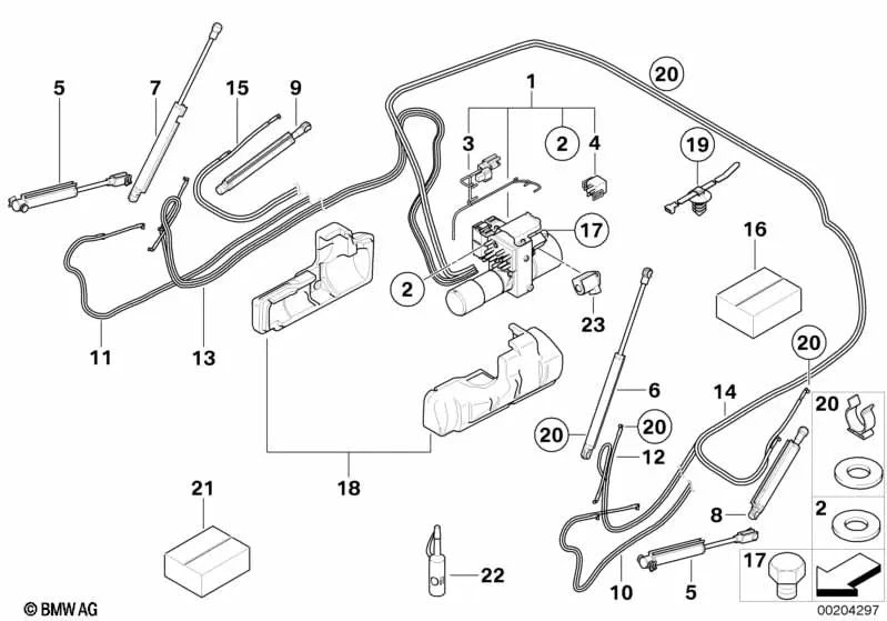 Bomba hidráulica para BMW Serie 1 E88 (OEM 54347190715). Original BMW