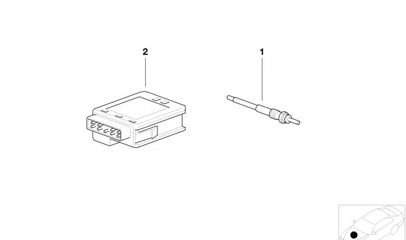 Muñón incandescente para BMW E46, E39, E38, E53 (OEM 12232248059). Original BMW