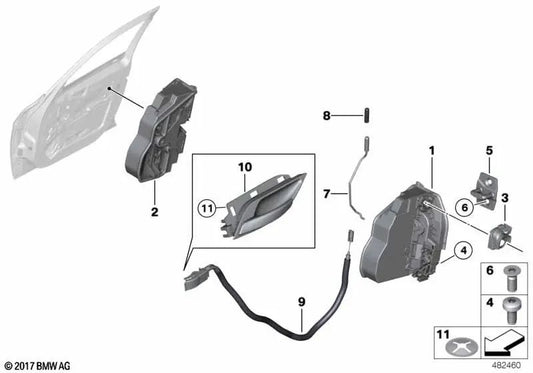 Cubierta derecha para BMW Serie 3 E90, E91, F30, F31, F80 y X1 E84 (OEM 51217185562). Original BMW