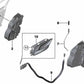 Manilla interior izquierda para BMW E84 (OEM 51412991953). Original BMW