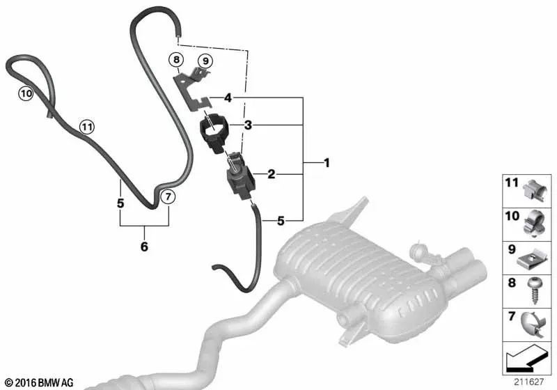 Electro-Válvula para BMW E90, E91, E92, E93 (OEM 18307604055). Original BMW